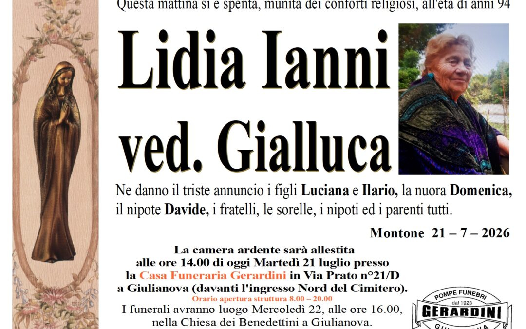 LIDIA IANNI ved. GIALLUCA