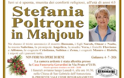 STEFANIA POLTRONE IN MAHJOUB