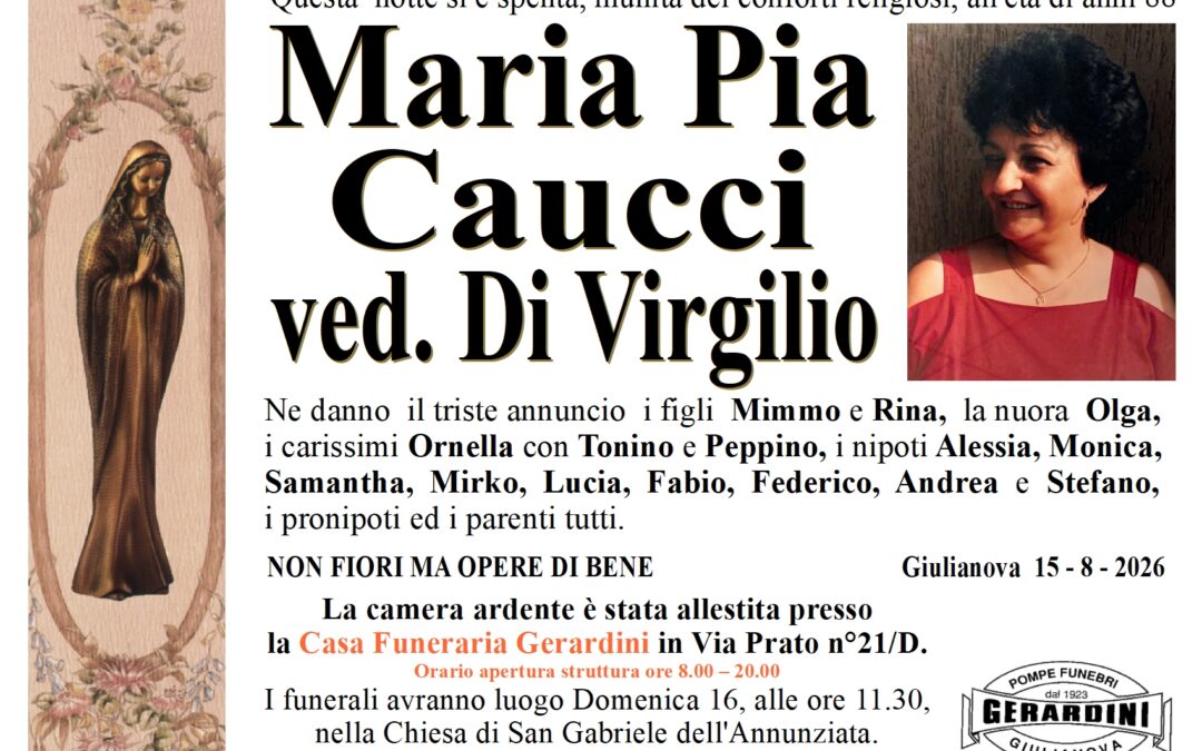 MARIA PIA CAUCCI VED. DI VIRGILIO