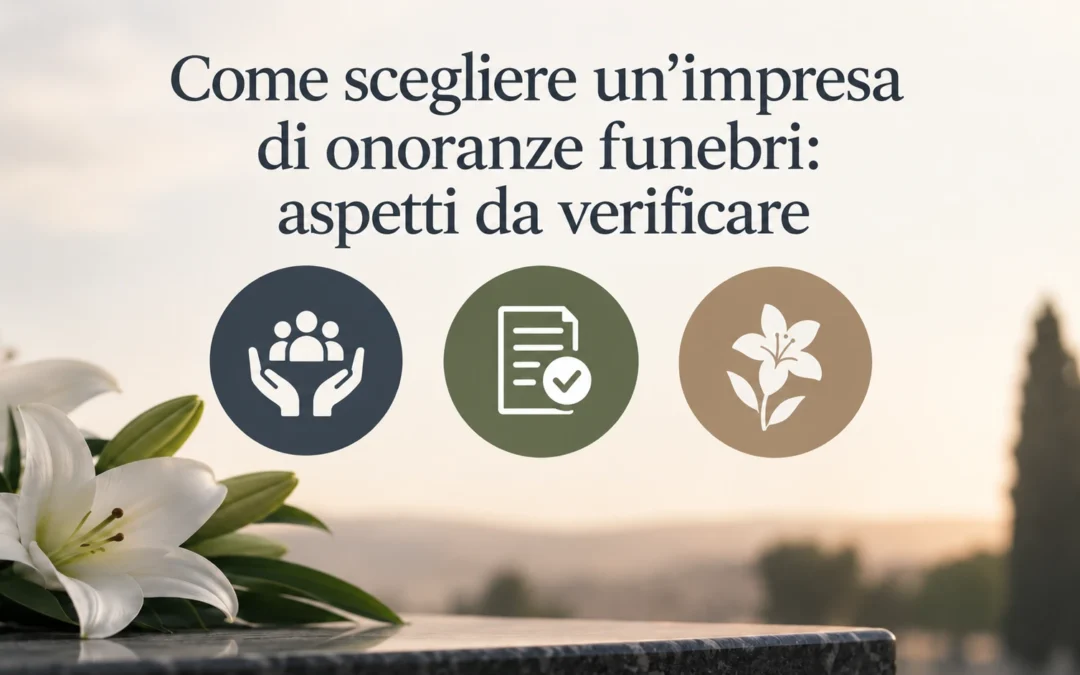 Come scegliere un’impresa di onoranze funebri: servizi e aspetti da verificare